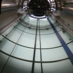 Curved Glass Elevator Shaft