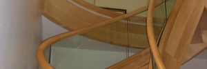 Glass rails in home